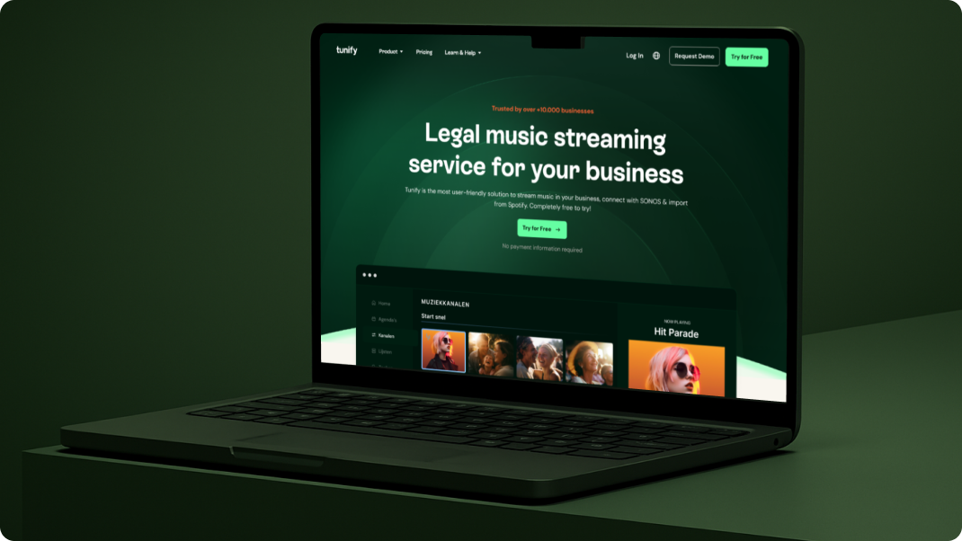 Tunify case study preview